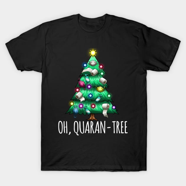 Oh, Quaran-Tree Funny Christmas Tree Xmas 2020 Quarantine T-Shirt by Blink_Imprints10